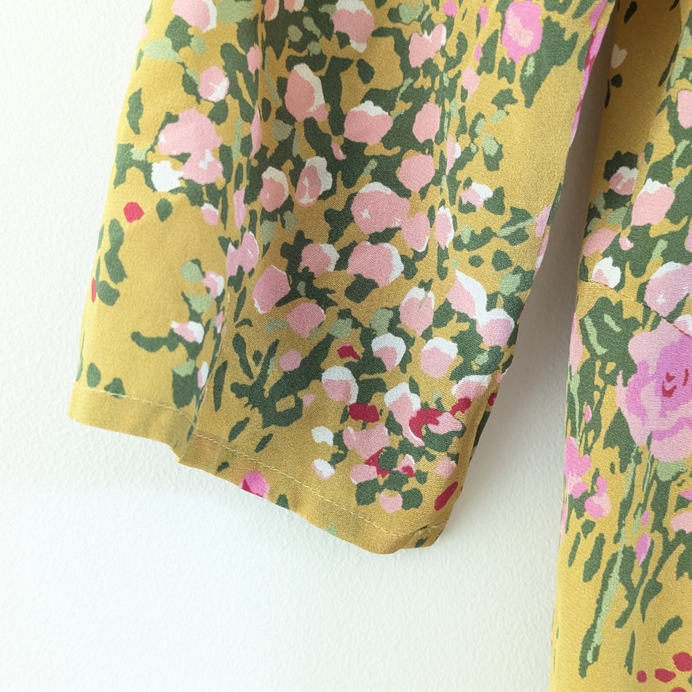 No. 6 Vibrant Yellow Floral Midi Dress - Picture 11 of 16